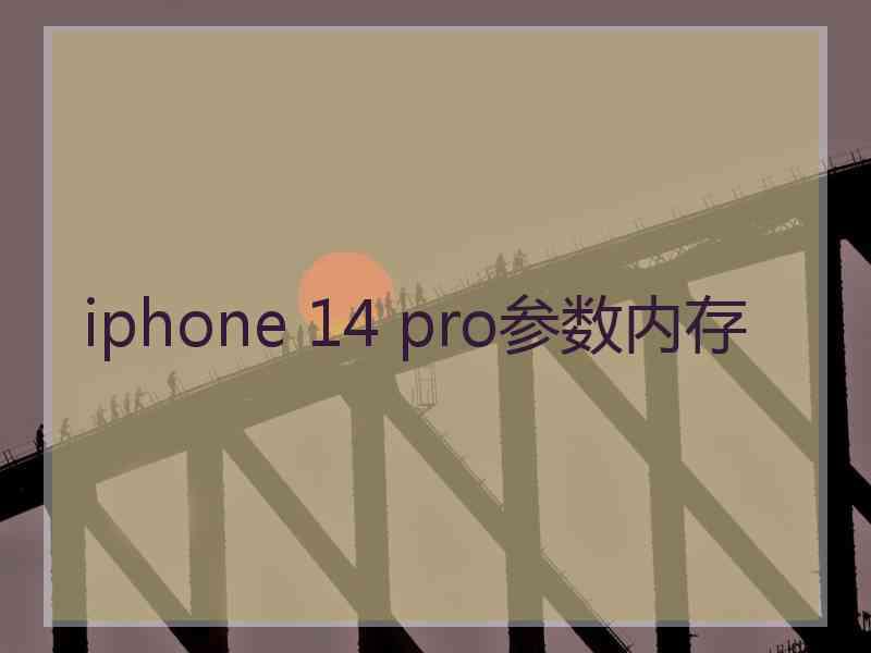 iphone 14 pro参数内存