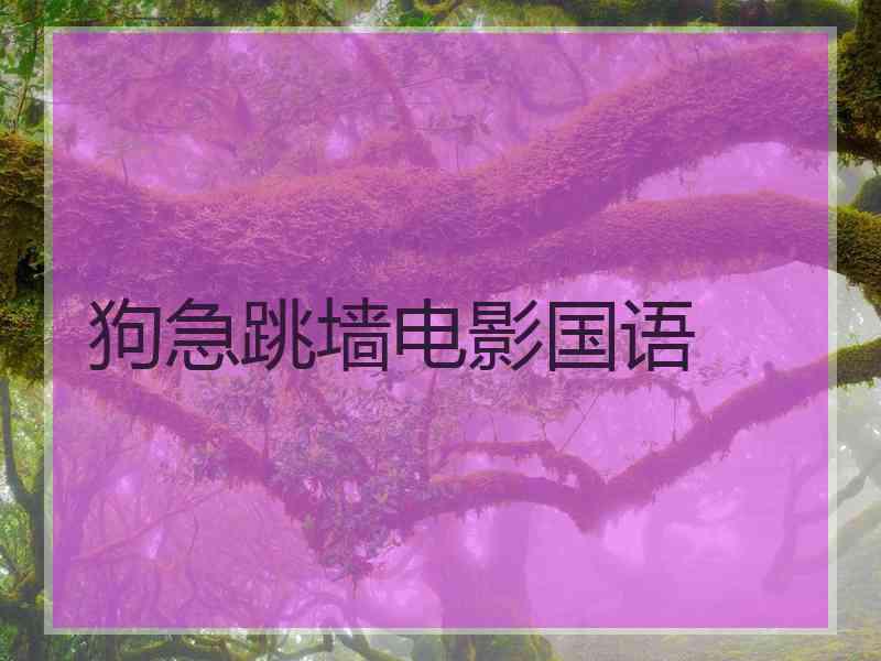 狗急跳墙电影国语