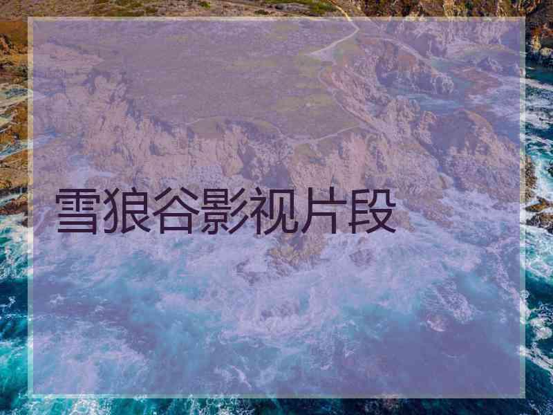 雪狼谷影视片段