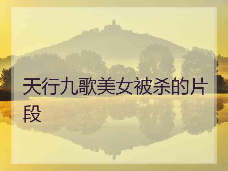 天行九歌美女被杀的片段