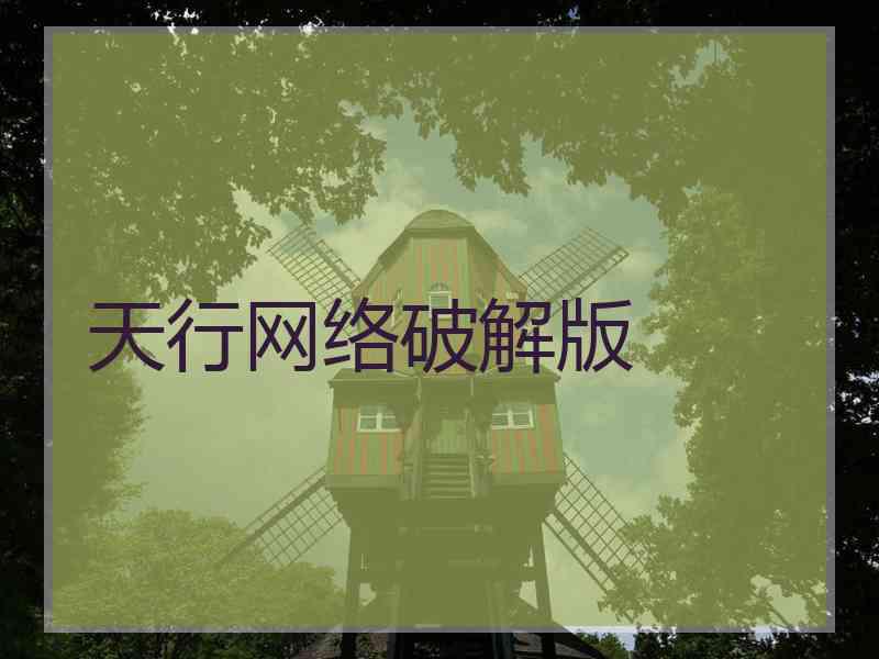 天行网络破解版