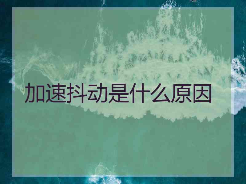 加速抖动是什么原因