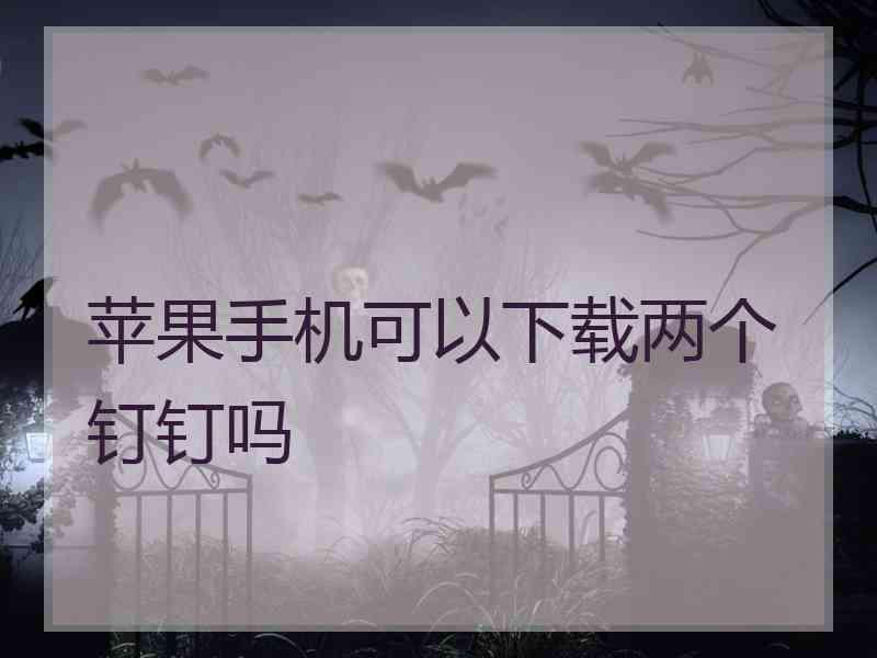 苹果手机可以下载两个钉钉吗