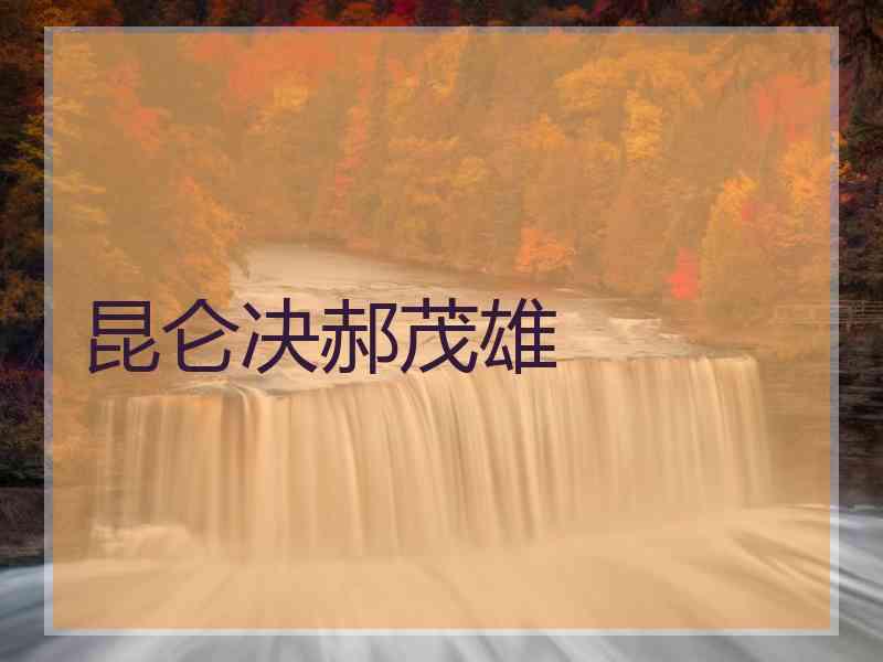 昆仑决郝茂雄