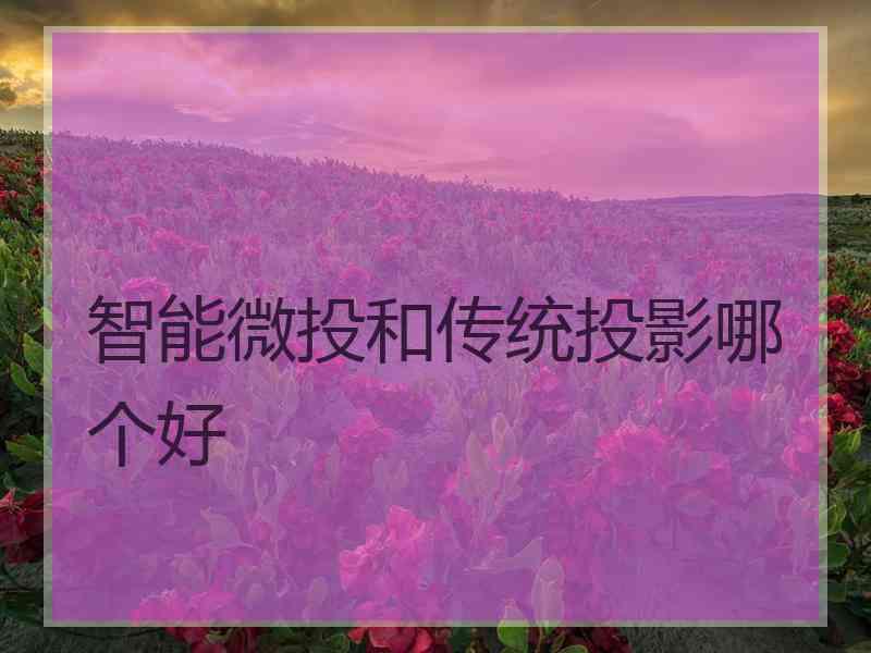 智能微投和传统投影哪个好