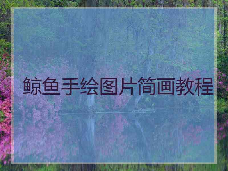 鲸鱼手绘图片简画教程
