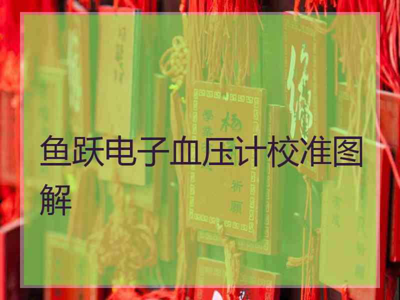 鱼跃电子血压计校准图解
