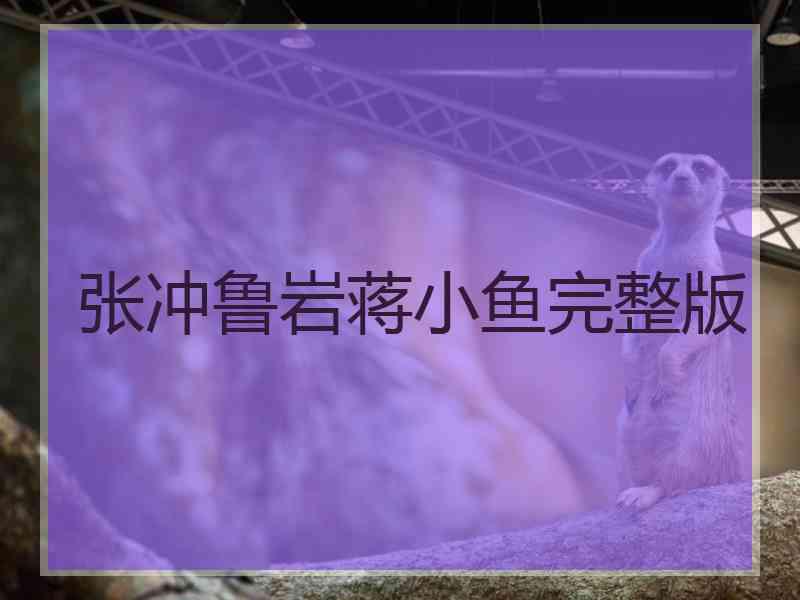 张冲鲁岩蒋小鱼完整版