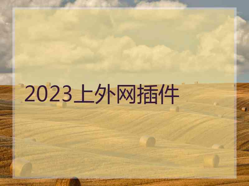 2023上外网插件