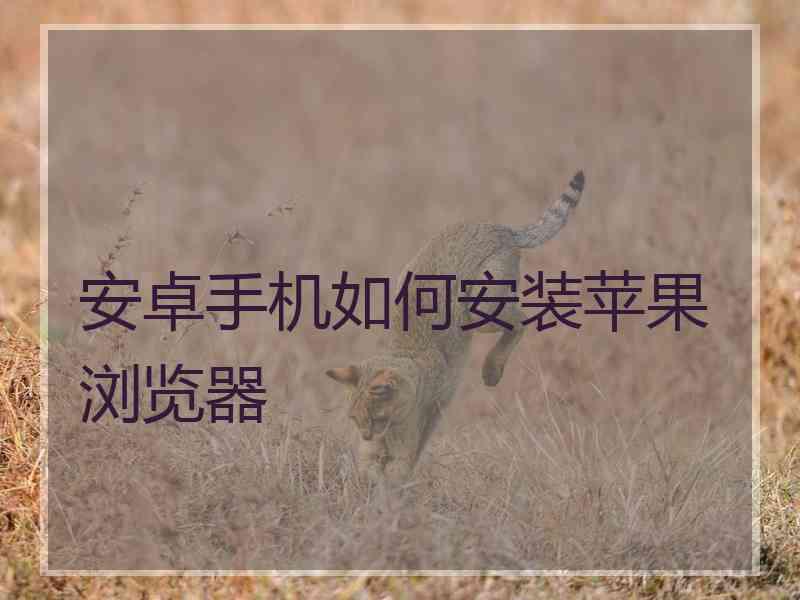 安卓手机如何安装苹果浏览器