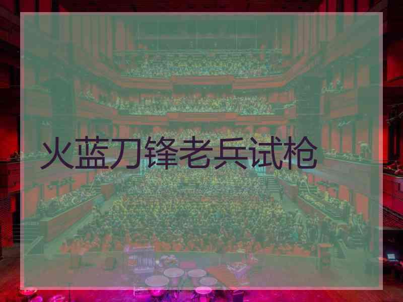 火蓝刀锋老兵试枪