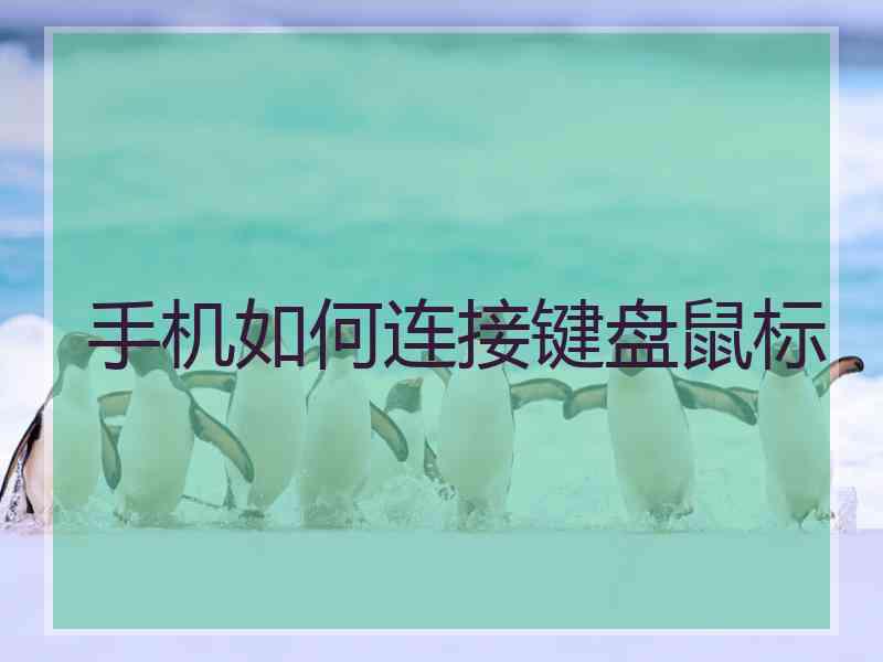 手机如何连接键盘鼠标