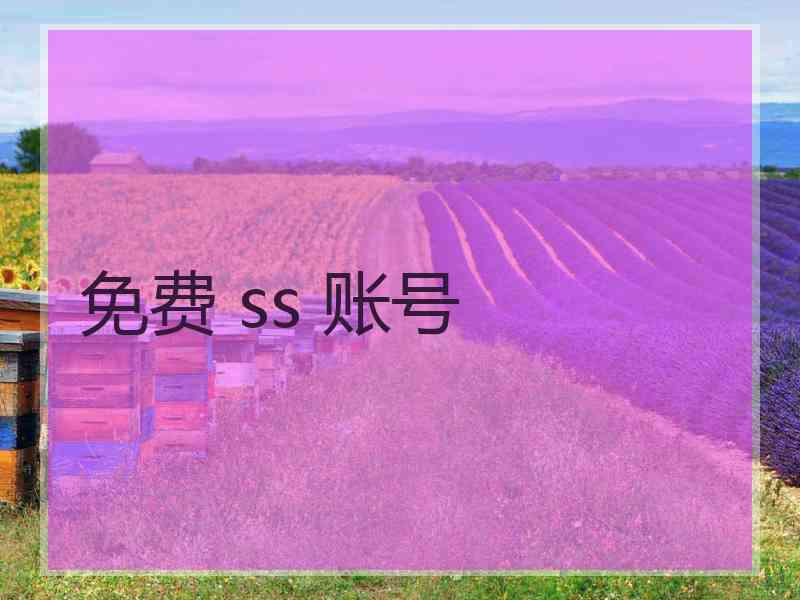 免费 ss 账号
