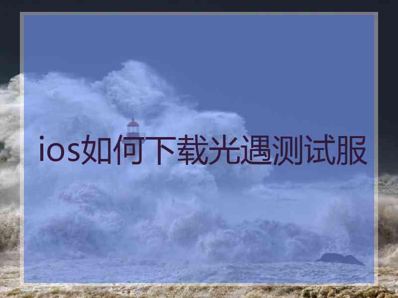 ios如何下载光遇测试服