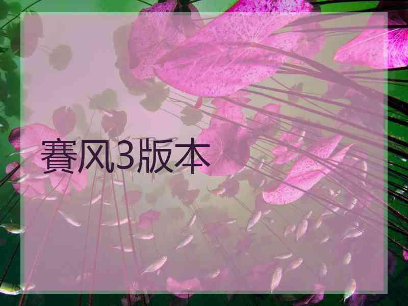 賽风3版本