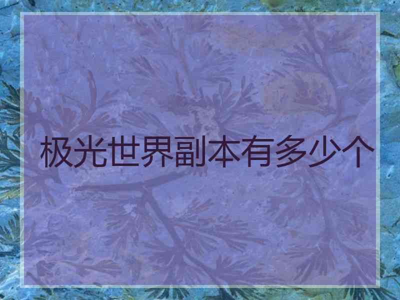 极光世界副本有多少个