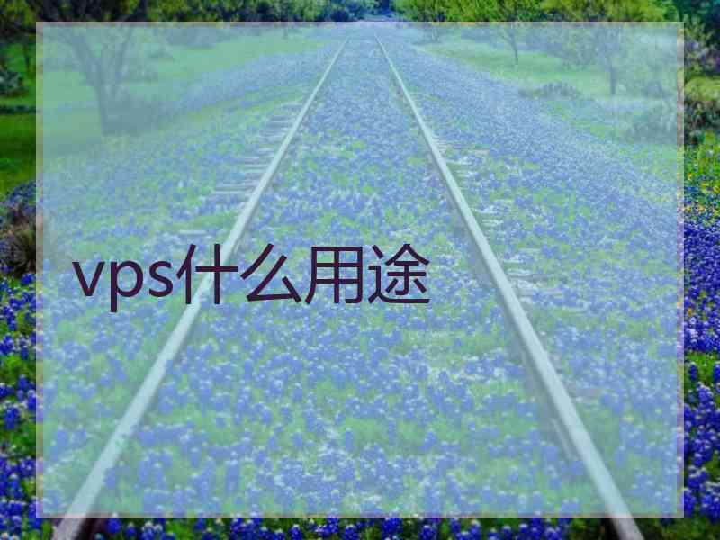 vps什么用途