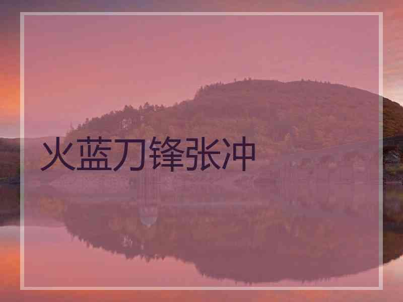火蓝刀锋张冲