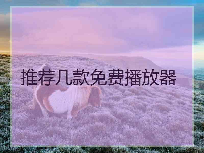 推荐几款免费播放器