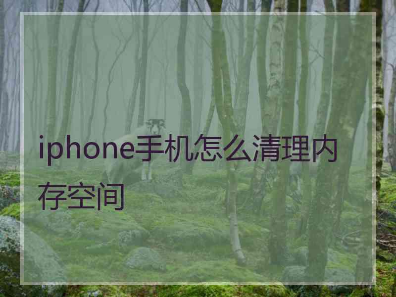 iphone手机怎么清理内存空间