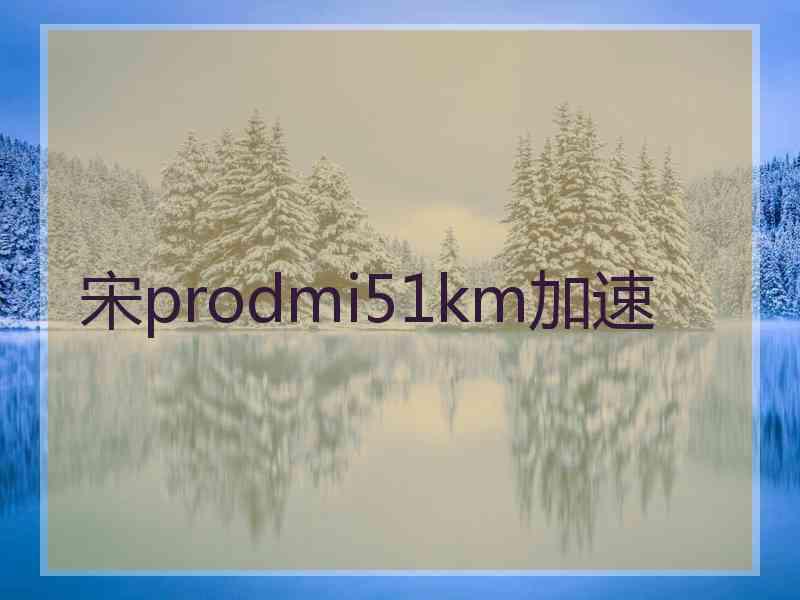 宋prodmi51km加速