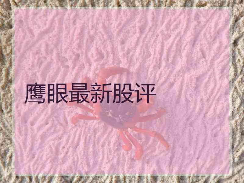 鹰眼最新股评