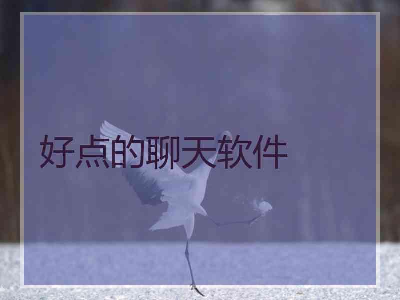 好点的聊天软件