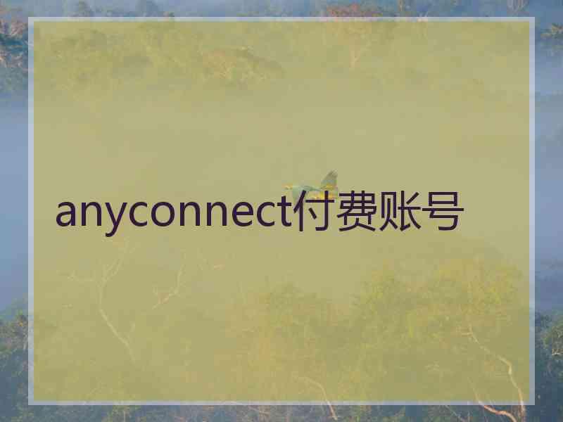 anyconnect付费账号