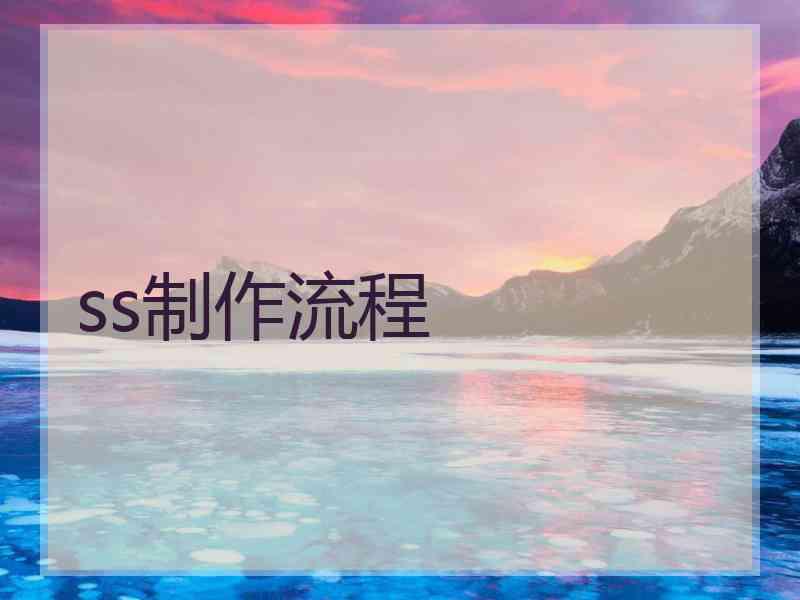 ss制作流程