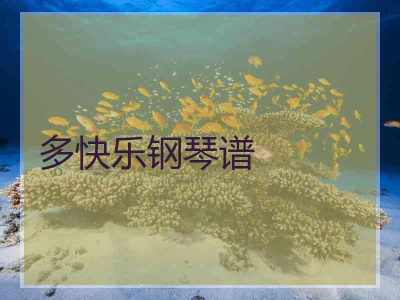 多快乐钢琴谱