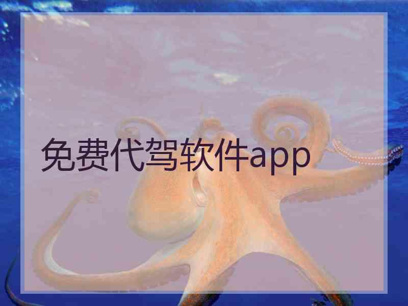 免费代驾软件app