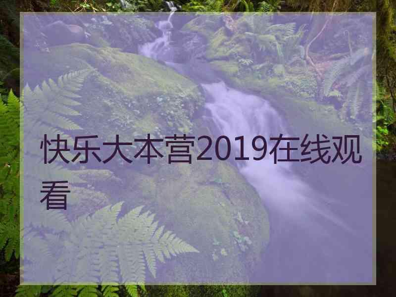 快乐大本营2019在线观看