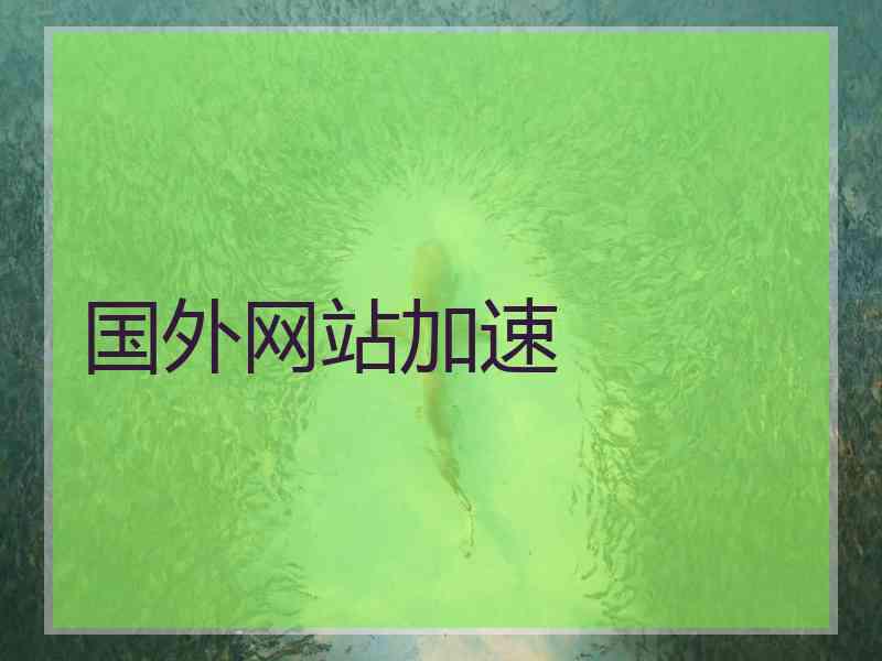 国外网站加速
