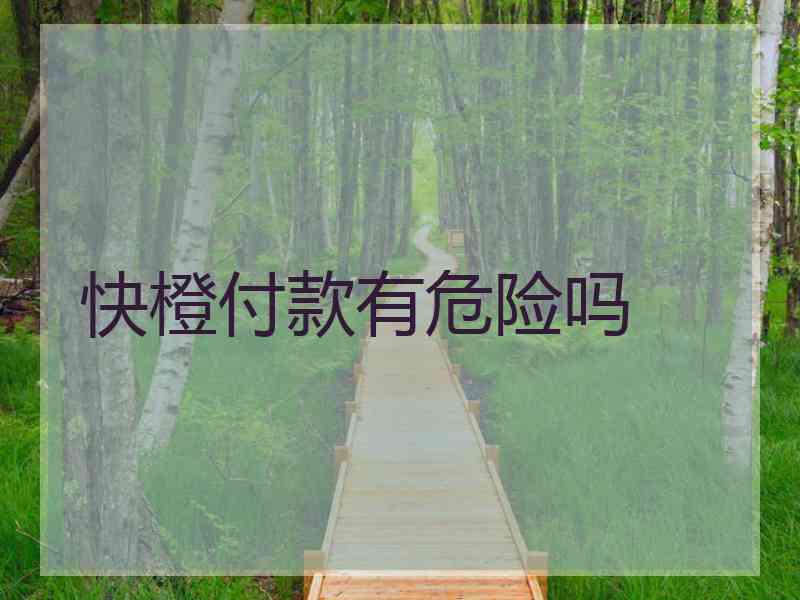 快橙付款有危险吗