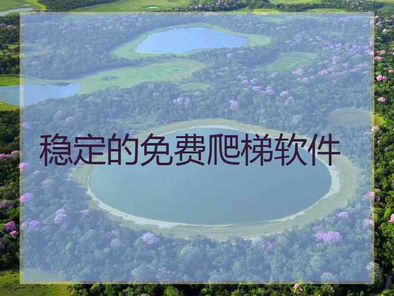 稳定的免费爬梯软件