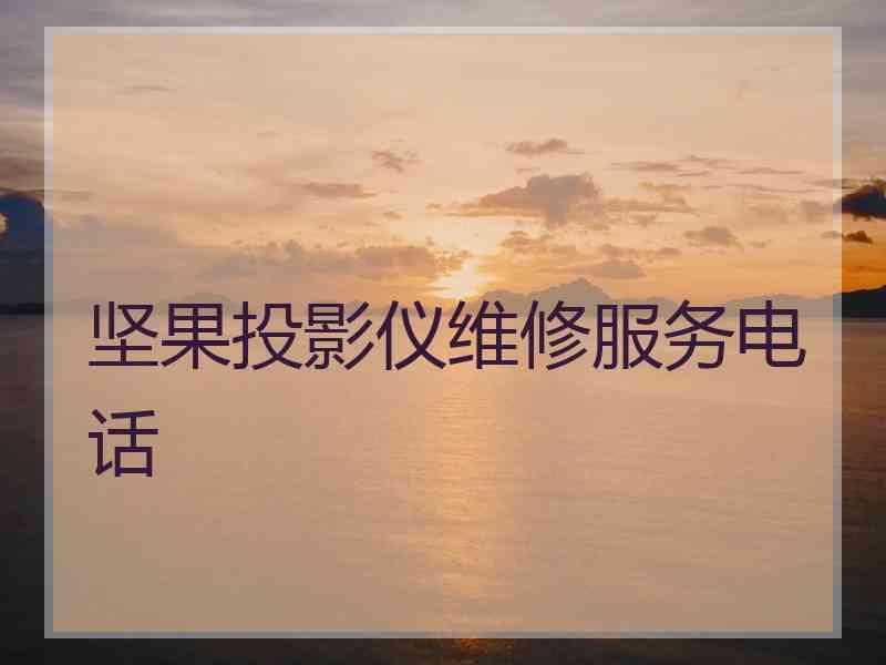 坚果投影仪维修服务电话