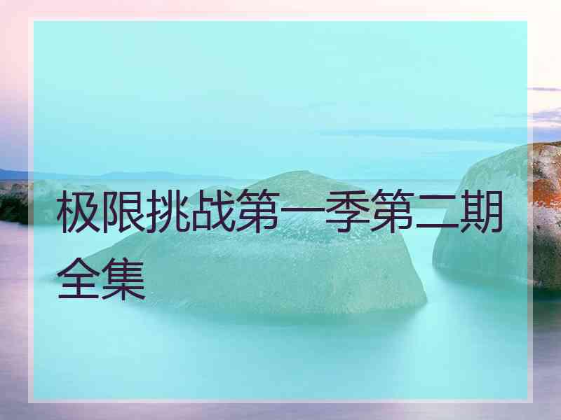 极限挑战第一季第二期全集