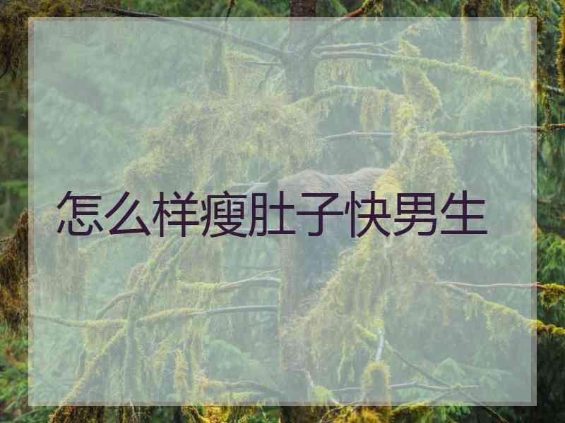 怎么样瘦肚子快男生