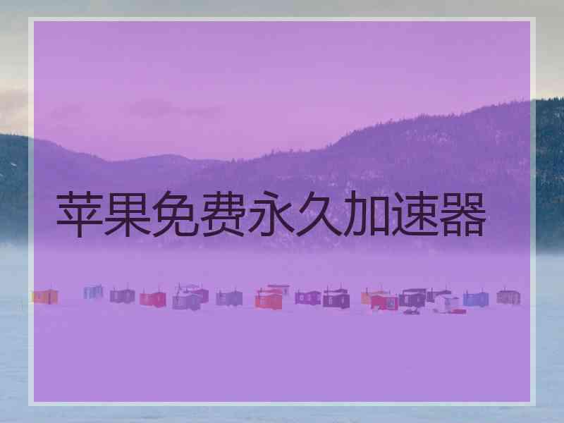 苹果免费永久加速器