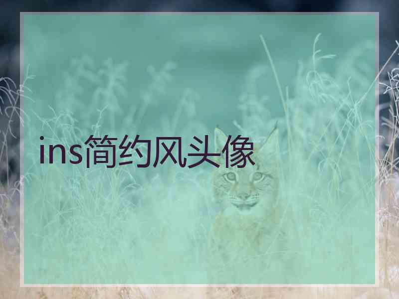 ins简约风头像