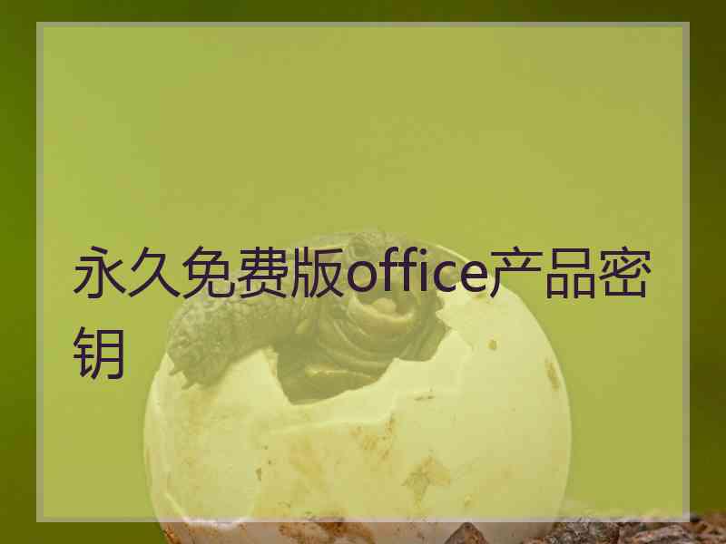 永久免费版office产品密钥