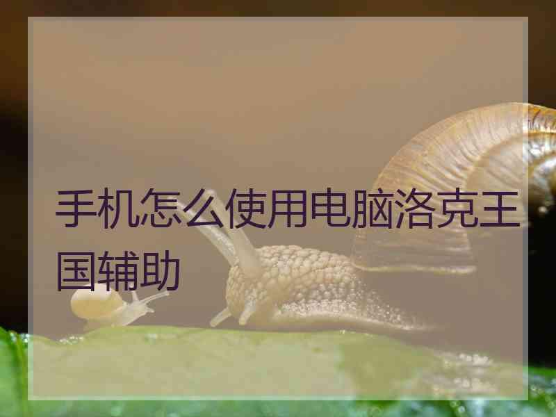 手机怎么使用电脑洛克王国辅助