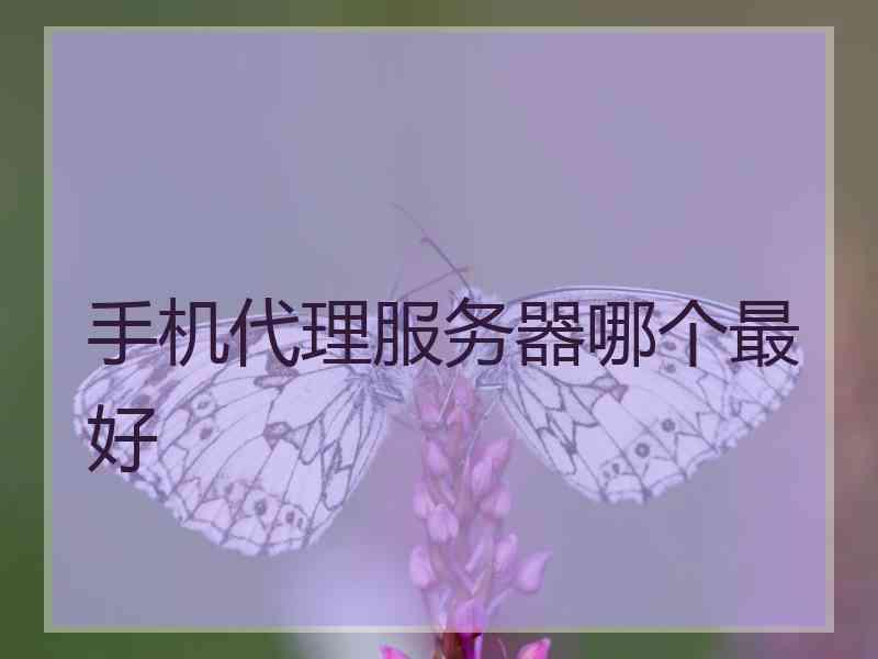 手机代理服务器哪个最好