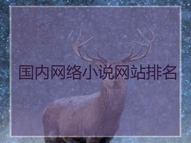国内网络小说网站排名