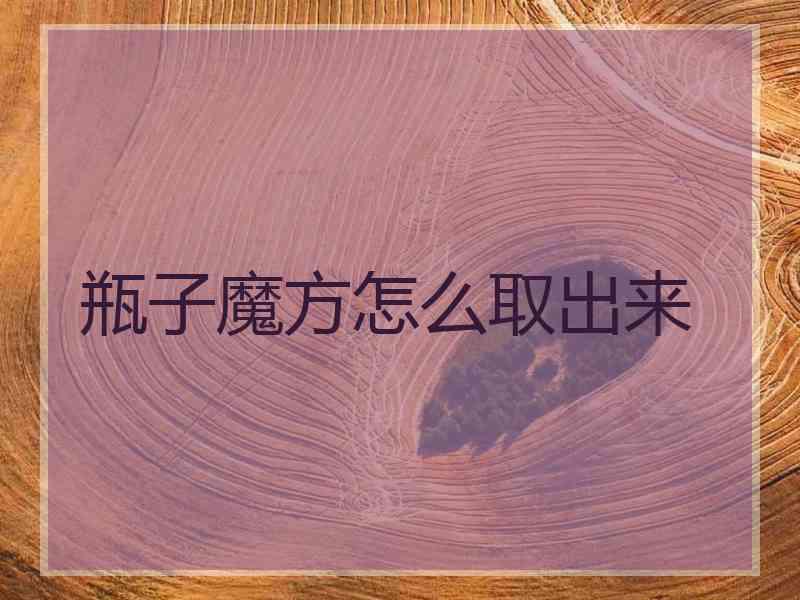 瓶子魔方怎么取出来