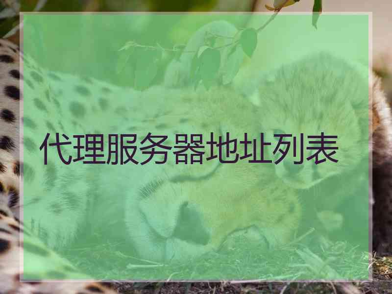 代理服务器地址列表