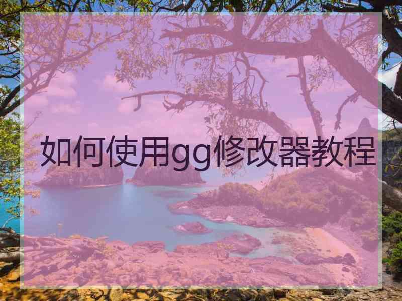 如何使用gg修改器教程