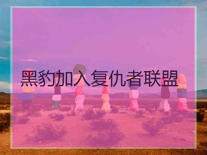 黑豹加入复仇者联盟