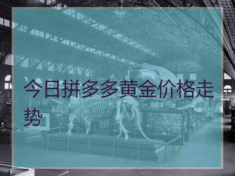 今日拼多多黄金价格走势