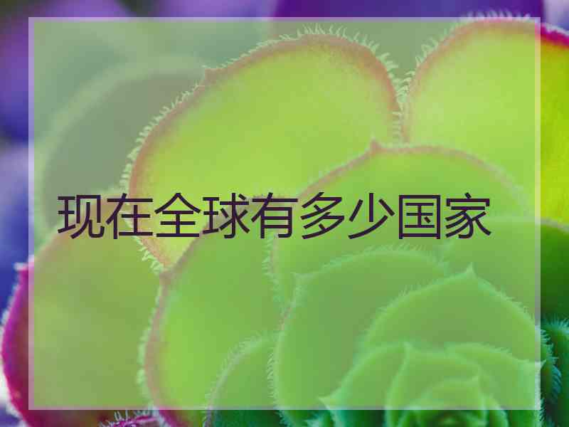 现在全球有多少国家